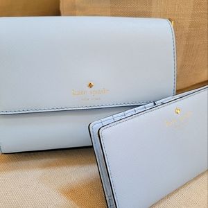 New Kate Spade pastel blue crossbody w/ matching wallet
